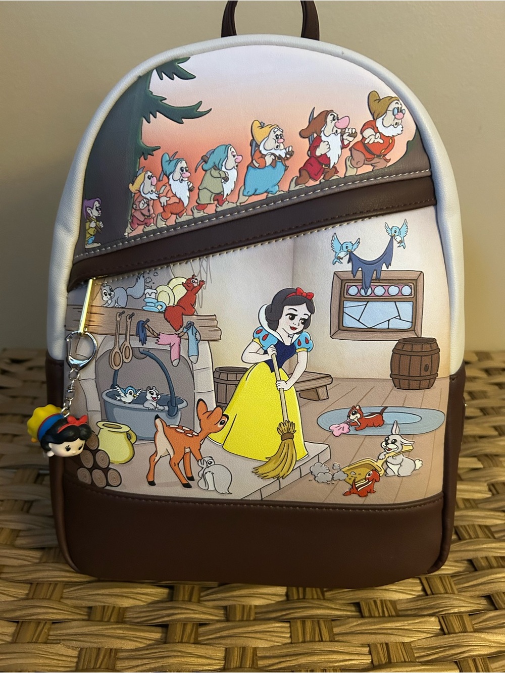 Disney Snow White Mini Backpack - White, Brown & Yellow